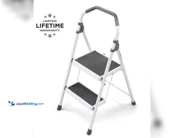 Lot 49-5478371 - Gorilla Ladders
2-Step Steel Lightweight Step Stool Ladder 225 lbs. Load Capacity Type II Duty Rati...