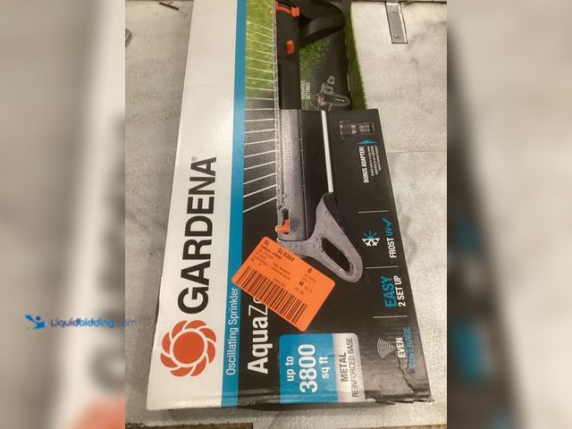 Lot 49-5483582 - GARDENA 3-Adjustment 3800 Sq. Ft. Aquazoom Oscillating Sprinkler for Even Flow. Model # 18714-81.000...