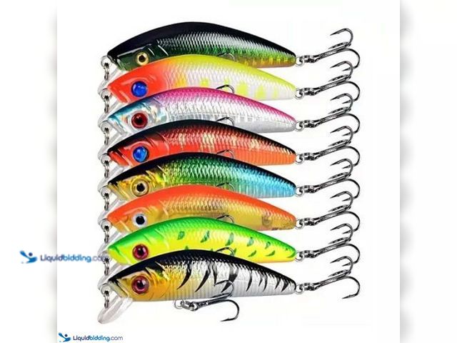 Lot 49-5388272 - Lot of 8 Crankbait Fishing Lures 2.55" 8g - NEW - The set includes a variety of colorful and realist...