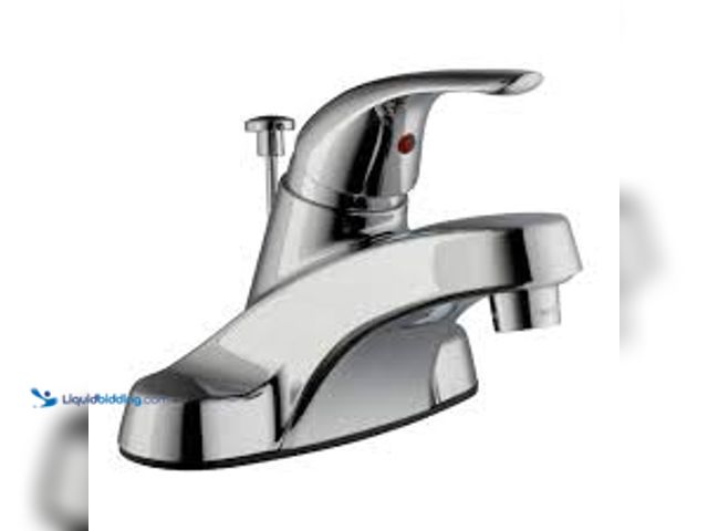 Lot 49-5488096 - Glacier Bay Aragon 4 in. Centerset Single-Handle Low-Arc Bathroom Faucet in Polished Chrome. Model #...
