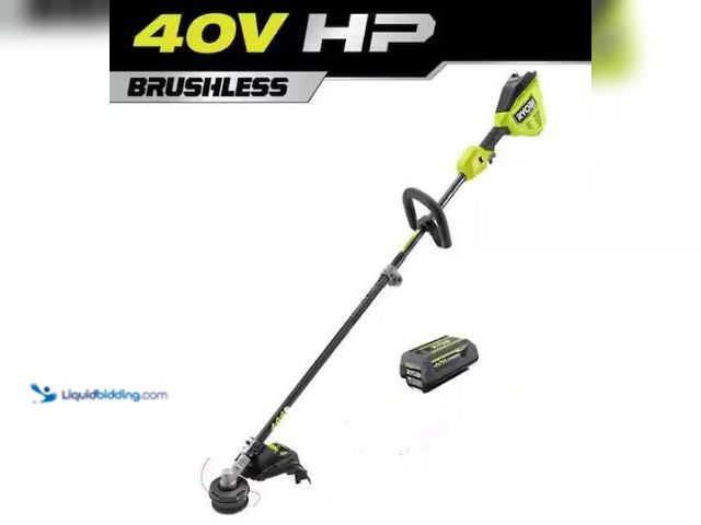 Lot 49-1569263 - RYOBI 40V HP Brushless 16 in. Cordless Carbon Fiber Shaft Attachment Capable String Trimmer with 4.0...