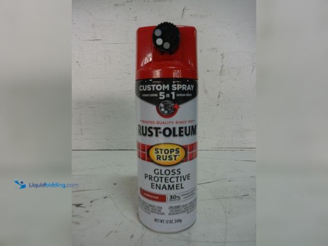 Lot 49-1629052 - Lot of (6) Stops Rust Custom Spray 5-in-1 Spray Paint, Gloss Sunrise Red, 12 Oz., Model #376899, Unu...