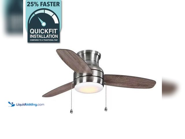 Lot 49-5454319 - Home Decorators CollectionAshby Park 44 in. White Color Changing Integrated LED Brushed Nickel Ceili...