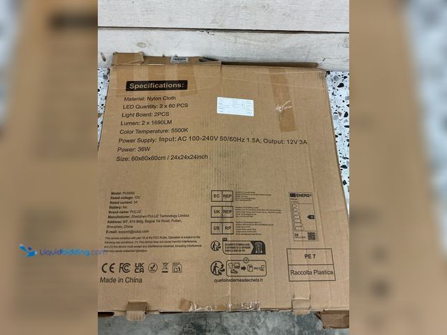 Lot 49-5459509 - PULUZ Light Box Photography, 24x24 inch Large Photo Studio Light Box. Used slightly with attachments...