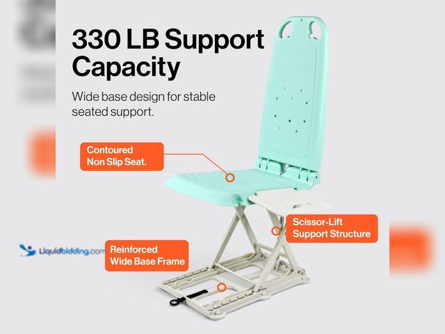 Lot 49-5543396 - SuperHandy Portable Floor Lift and Bath Lift for Seniors, Foldable, 330 LBS Capacity, IP68 Waterproo...