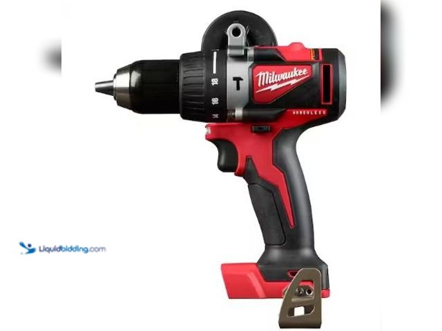 Lot 49-3615734 - Milwaukee M18 18V Lithium-Ion Brushless Cordless 1/2 in. Compact Hammer Drill Tool Only, Model # 290...
