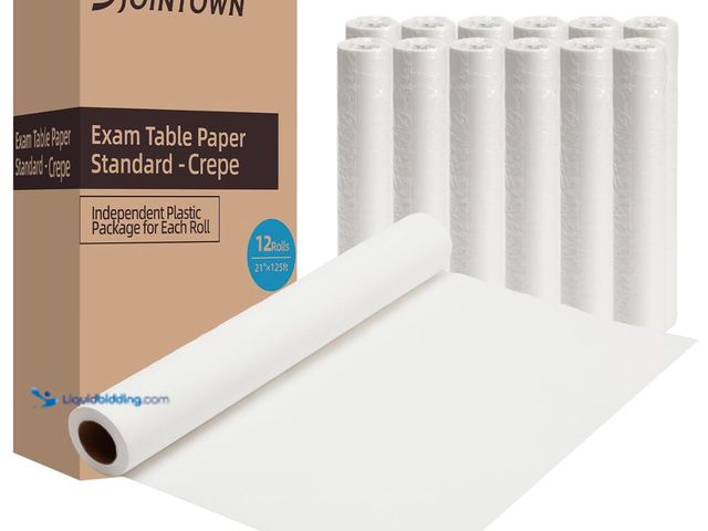 Lot 49-2026403 - Jointown Exam Table Paper, Crepe Table Paper 18 in X 125 ft, Case of 12 Rolls