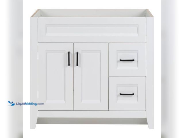 Lot 49-2004282 - Home Decorators Collection Ridge 36 in. W x 22 in. D x 34 in. H Freestanding Bath Vanity Cabinet wit...