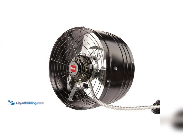 Lot 49-5414763 - 1600 CFM Black EZ Cool Plug-In Gable Mount Attic Fan Model # EZCG2BL Used scuffs scratches