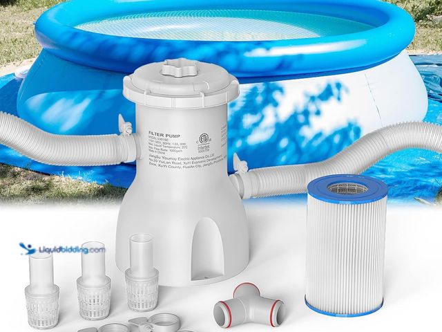 Lot 49-5549874 - Above Ground Pool Filter Pump, 800 Gallons Flow Rate Pool Pumps Cartridge Pools Filters Pumps for Hi...