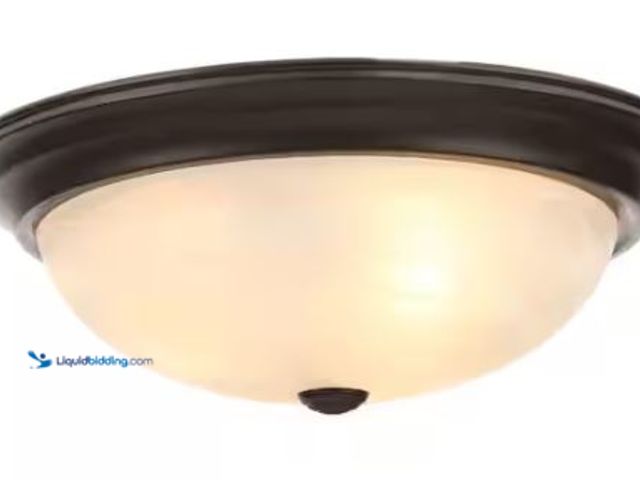 Lot 49-1518272 - Designers Fountain 15 in. 3-Light Oil Rubbed Bronze Ceiling Flush Mount Model # 1257L-ORB-AL, Unused...