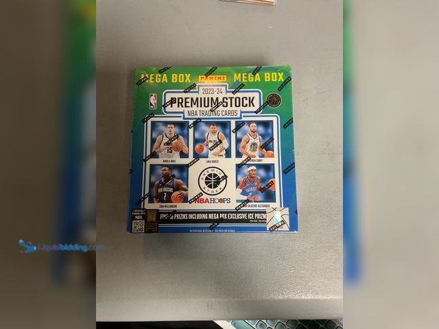 Lot 49-1830587 - COLLECTIBLE FACTORY SEALED 2023-24 PANINI PREMIUM STOCK MEGA BASKETBALL MEGA BOX WITH 5 PACKS AMAZIN...