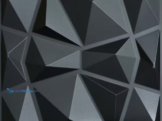 Lot 49-1625907 - Art3dwallpanels 19.7 in. x 19.7 in. Diamond Black 3D PVC Wall Panels (12-Pack), Model # T10h038BK, U...