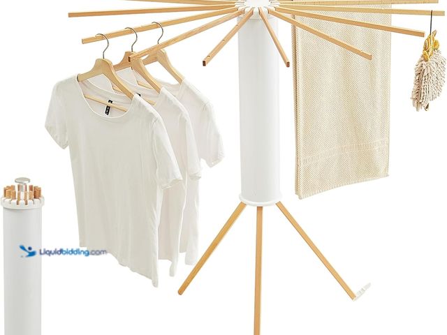 Lot 49-5482090 - JOOM Tripod Clothes Drying Rack, Garment Rack Portable and Foldable Space Saving Laundry Drying Rack...