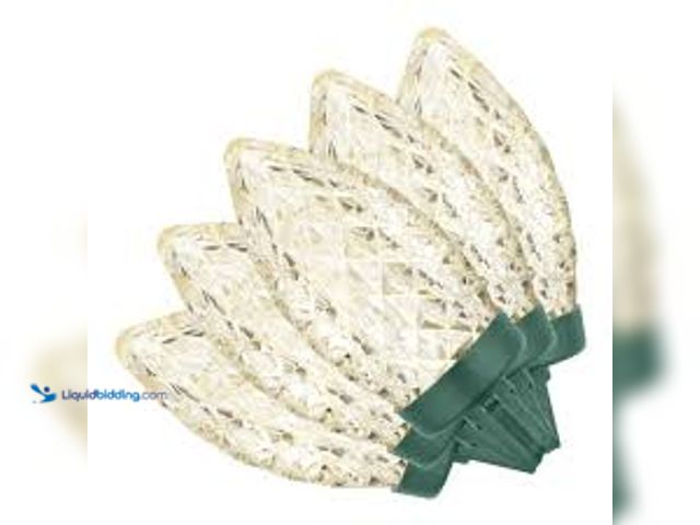 Lot 49-5460889 - Home Accents Holiday 100 Count Warm White Faceted C9 LED Lights 65ft. Item is Unused