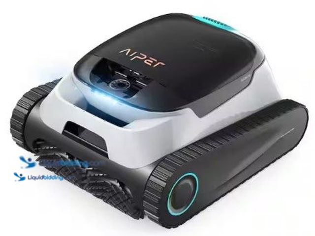 Lot 49-5581878 - AIPER Scuba N1 Plus Robotic Pool Vacuum for In/Above-ground Pool Floor, Wall, Waterline-White, Model...