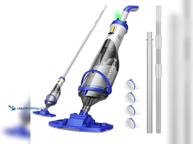 Lot 49-5436265 - VIVOHOME Cordless Pool Vacuum with Telescopic & Extension Poles 9.12ft, 18.5 GPM Suction, 60-Min Run...