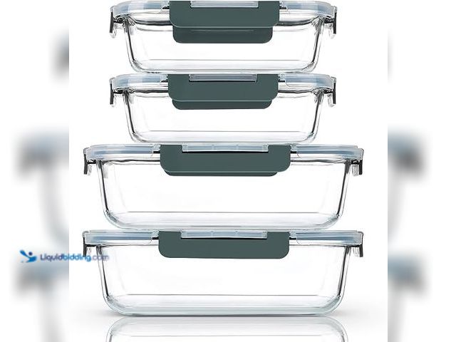 Lot 49-3528863 - M MCIRCO [80 oz & 36 oz Extra Large Glass Food Storage/Baking Containers Set with Lids, 2 Pack 80 oz...