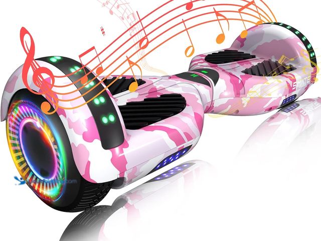 Lot 49-5556028 - SIMATE Hoverboard, Bluetooth All Terrain Hover Boards with LED Lights and APP Control, Gifts for Kid...
