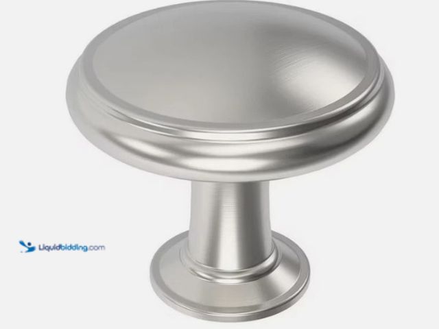 Lot 49-1628132 - Lot of (2) Style Selections 25-Pack MITCHELL 1-3/16-in Satin Nickel Round Cabinet Knobs.   Ref#SB071...