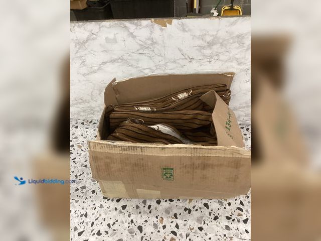 Lot 49-3528049 - Brown Striped Area Rug. PK of 2. Item is used.