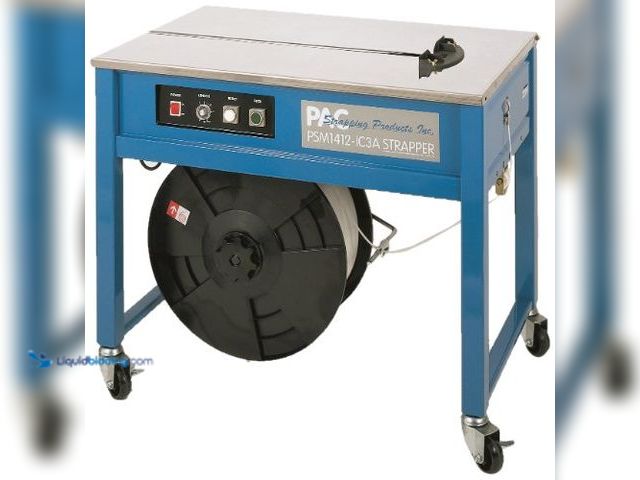 Lot 49-5416627 - PAC Strapping PSM1412-IC3A Standard Semi Automatic Strapping Machine for 1/4" to 5/8" Strap, 110 Vol...