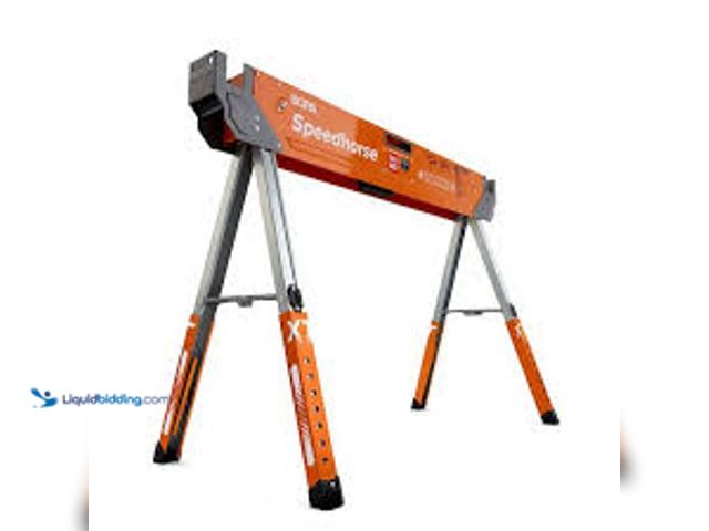 Lot 49-5483298 - BORA 30 in. to 36 in. H Steel Speed Horse XT Adjustable Height Sawhorse with Auto Release Legs. Mode...