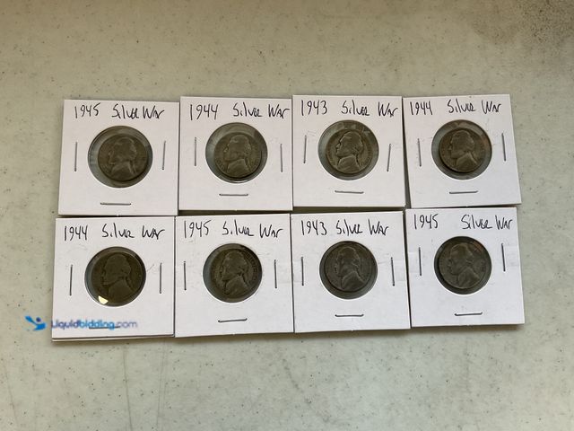 Lot 49-1811345 - 8 1940’S SILVER JEFFERSON WAR NICKELS