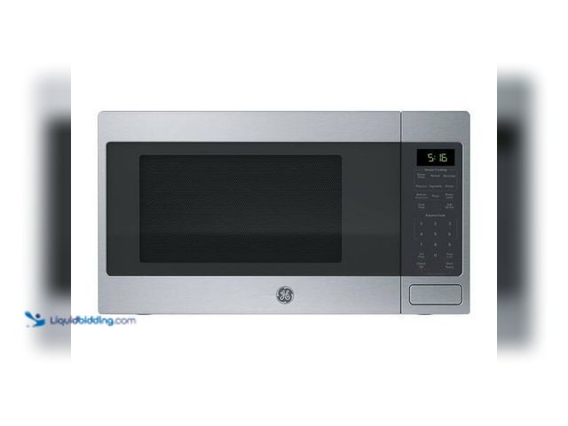 Lot 49-5542619 - GE
1.6 Cu. Ft. Countertop Microwave Oven Unused, Dented on side