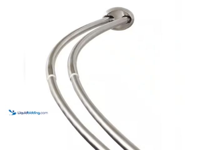 Lot 49-5574147 - Zenna Home 72D1STBNL Rustproof 72 in. High-Grade Stainless Steel Dual Mount Double Curved Shower Rod...