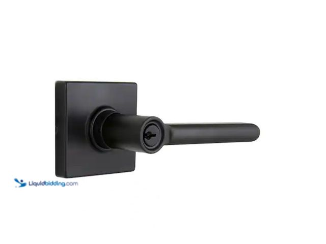 Lot 49-1566776 - lot of (2) Defiant Tonebridge Matte Black Keyed Entry Door Handle with Square Rose, Model # 32LS3X90...
