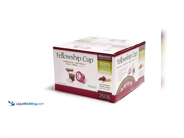 Lot 49-5413278 - Broadman Church Supplies Pre-filled Communion Fellowship Cup, Juice and Wafer Set