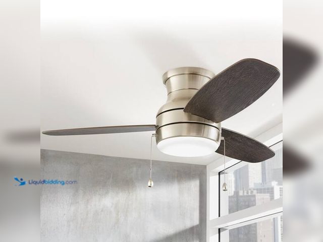 Lot 49-3565009 - Home Decorators Collection
Ashby Park 44 in. White Color Changing Integrated LED Brushed Nickel Cei...