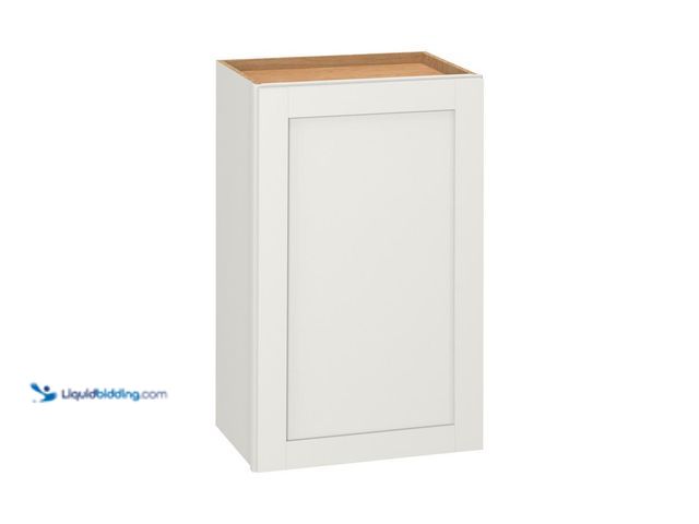 Lot 49-5453312 - Hampton Bay Westfield Feather White Shaker Stock Assembled Wall Kitchen Cabinet (18 in. W x 12 in. D...