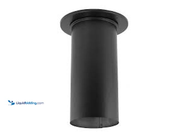 Lot 49-5483773 - DuraVent DuraBlack Stove Pipe 6in. Diameter Slip Connector w/Trim. Model # 6DBK-SC. Unused