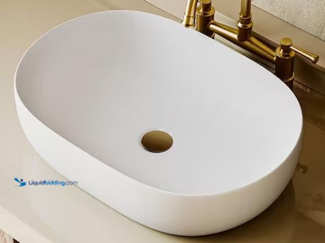 Lot 49-3639280 - Eridanus Siena 24 in. x 16 in. Vessel Bathroom Sink in White Vitreous China, Model: ERI-VB-044, Unus...
