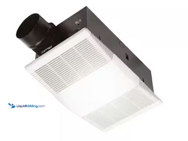 Lot 49-1625354 - Broan-NuTone 80 CFM Ceiling Bathroom Exhaust Fan with Light and 1300-Watt Heater, Model # 765H80L, S...