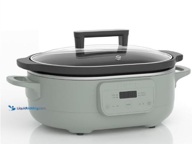 Lot 49-5436659 - MAGNIFIQUE 6 Quart Programmable Slow Cooker Removable Healthy Nonstick Pot - Small Kitchen Appliance...