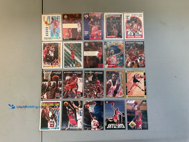 Lot 49-1505357 - COLLECTIBLE AMAZING LOT OF 20 MICHAEL JORDAN CARDS FROM VARIOUS YEARS AND TYPES INCLUDING UPPER DECK...