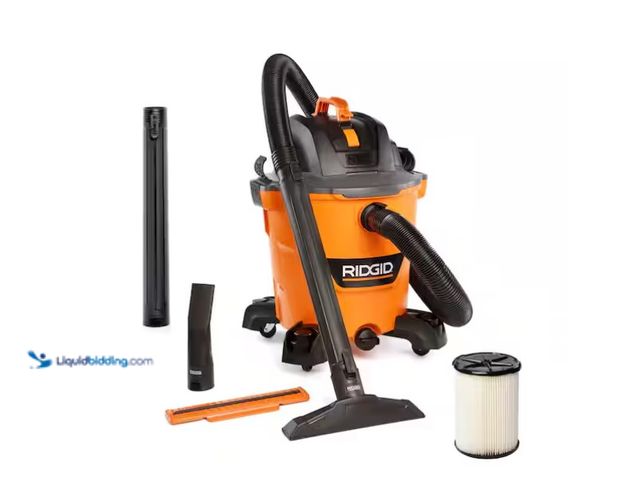 Lot 49-1566869 - RIDGID 12 Gal. 5.0 Peak HP NXT Shop Vacuum Wet Dry Vac with General Debris Filter, Locking Hose and ...