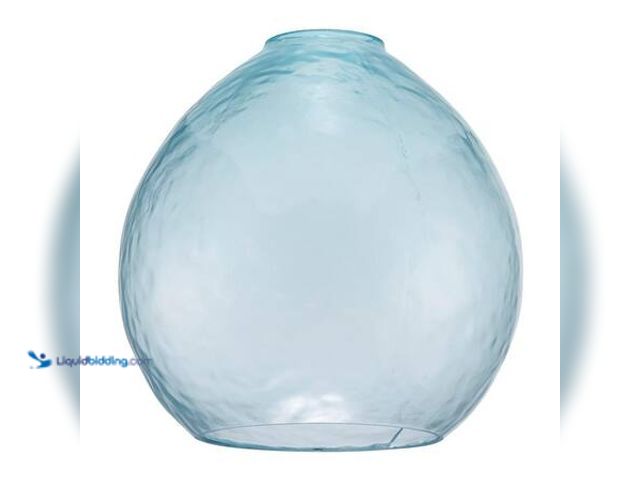 Lot 49-5541531 - 7.16 in. Blue Tint Bubble Glass Globe Pendant Lamp Shade With 2.25 in. Lip Fitter. Model # 860745. U...