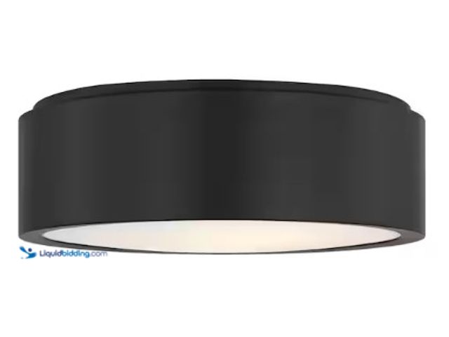 Lot 49-3631450 - Generation Lighting Albee Medium 13 in. 2-Light Midnight Black Modern Ceiling Flush Mount, Model # G...