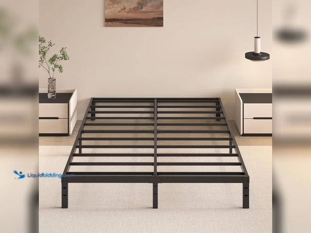 Lot 49-5546016 - HOBINCHE 10 Inch Queen Size Bed Frame - No Box Spring Needed Heavy Duty Metal Platform Mattress Foun...