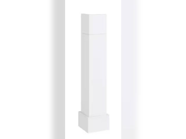 Lot 49-3536836 - Hampton Bay Courtland 5.75 in. W. x 34.5 in. H x 5.75 in. D Cabinet Corner Post Moulding in Polar Wh...