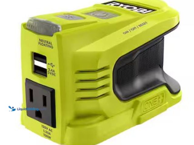Lot 49-1518061 - RYOBI 18V ONE+ 150-Watt Portable Battery Inverter Power Source (Tool Only) Model # RYi150BGA, Unused...