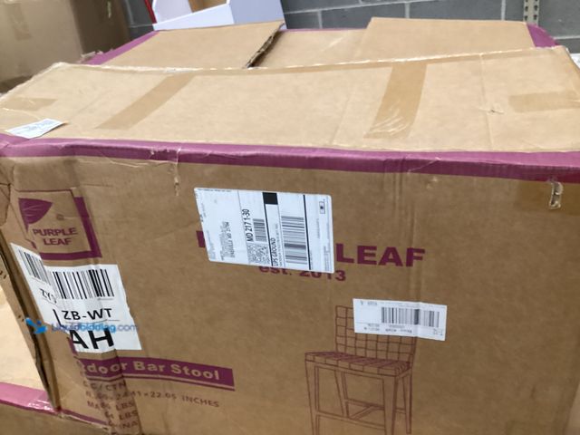 Lot 49-5555534 - Purple Leaf Outdoor Patio Chairs (White) Unused with hardware in a PK of 2