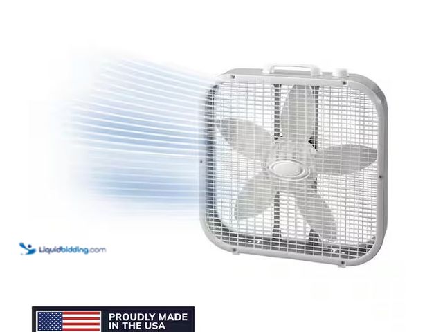 Lot 49-5555361 - Lasko
20 in. 3 Speed Box Fan in White for Bedrooms, Living Rooms, Garages with Save Smart Technolog...