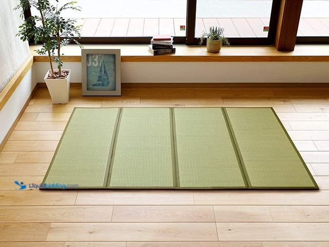 Lot 49-3617636 - MIINA Japanese Traditional Tatami Mat, Igusa (Rush Grass) Floor Mattress, Futon, 55"x78" (Full, Natu...