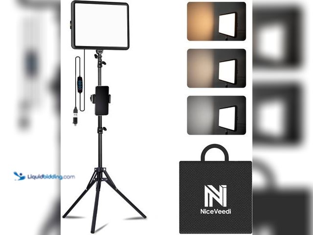 Lot 49-5406197 - NiceVeedi 1-Pack Photography Lighting Kit, 2800-6500K Bi-Color LED Video Light Kit, Dimmable Studio ...
