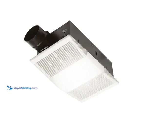 Lot 49-1575528 - Broan-NuTone 80 CFM Ceiling Bathroom Exhaust Fan with Light and 1300-Watt Heater, Model # 765H80L, U...